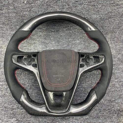 Cuatomized Carbon Fiber Sports Steering Wheel Alcantara Leather Replacement For Buick Regal GS Envision 2015