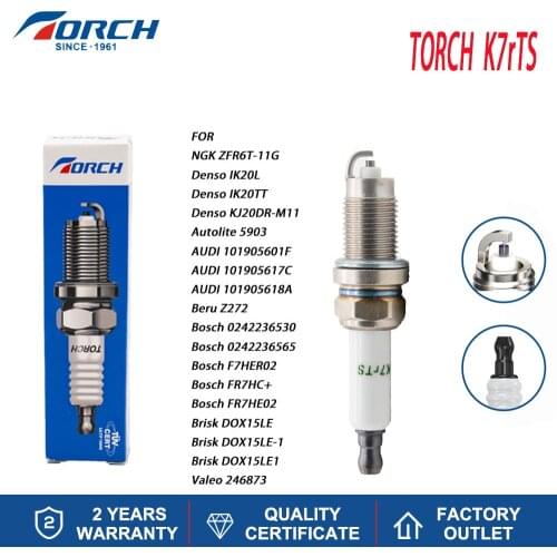 NGK ZFR6T-11G Spark Plug Replacement Torch Brand K7rTS Denso IK20L for 0242236530 Brisk DOX15LE Autolite 5903 Original