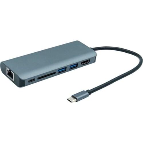 USB C Hub for , 6 in 1 USB C Adapter TYPE-C to HDMI + PD + USB3.0 + SD Card Reader