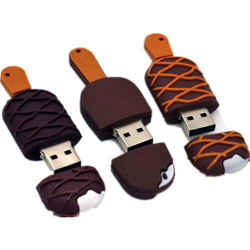 Ice Cream Chocolate Pen Drive 2.0 Usb Flash Drive 32GB Usb Flash Stick 4GB 8GB 16GB Flash Memory Card 64GB 128GB 256GB Pendrive