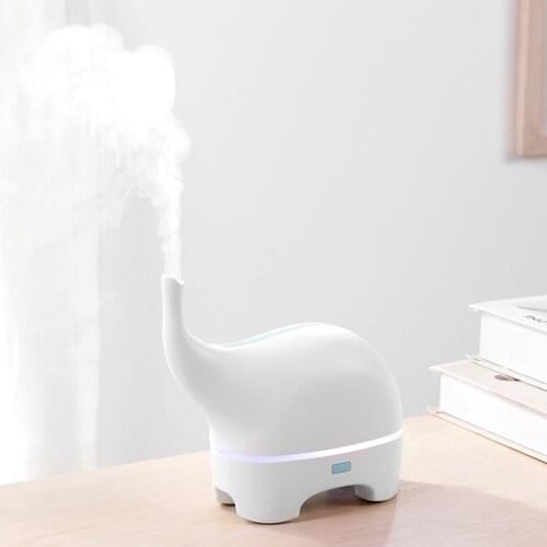 USB Cute Humidifier Funny Elephant Ultrasonic Essential Oil DIffuser Color LED Humidificador Portable Air Humidifier Fogger