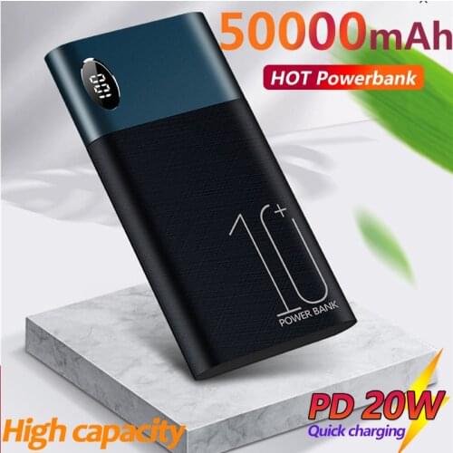 Power Bank 30000mAh Digital Display External Battery Charger Fast Charging PowerBank Portable Power Bank Charger For Xiaomi Mi