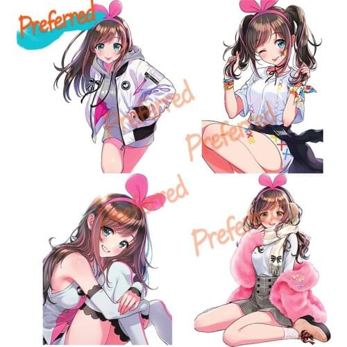 High Quality Kizuna AI PVC Poster Cartoon Anime Car Hood Sticker Laptop Decal Home Decoration Accessories Waterproof PVC