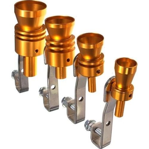 Gold Exhaust Fake Turbo Whistle Pipe Sound Muffler Blow Off Valve Bov