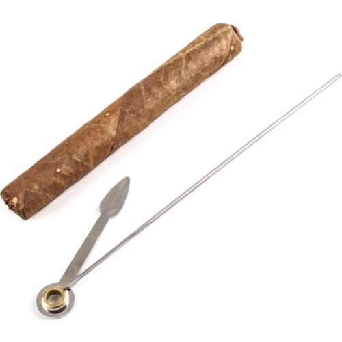 1pc Portable Metal Tin Foil Puncher Smoking Pipe Cleaning Cigar Tool Cigar Punching Ventilation Needle Cigarette Accessories