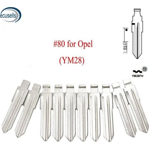 10PCS,Universal Remotes Flip Key Blade 80# for KD Remote YM82 Right Blade for Opel NO.80