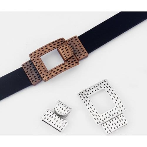 2sets Carved Groove Dot Charms Hook Clasp For 5mm 15mm Flat Leather Cord Diy Bracelet Jewelry Accessories