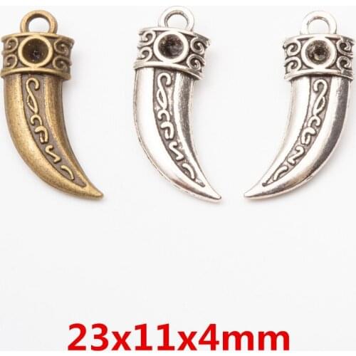 25 pcs zinc alloy Animal Horn Charms for Jewelry Making 5801