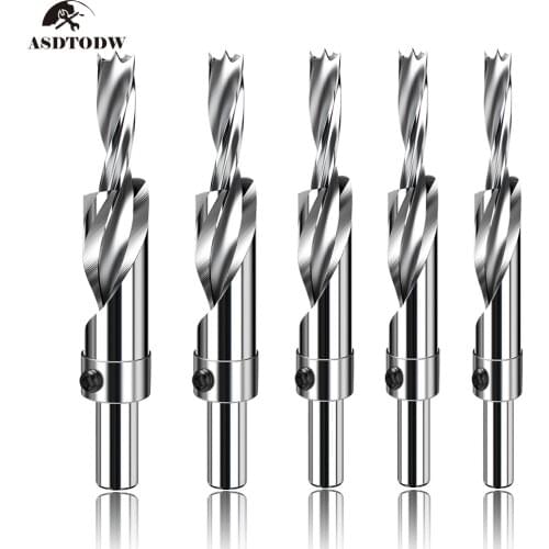 5pcs/set HSS Countersink Drills Bit Set Carpentry Reamer Woodworking Chamfer,Countersink Drill Bits for Wood Screw Cutter