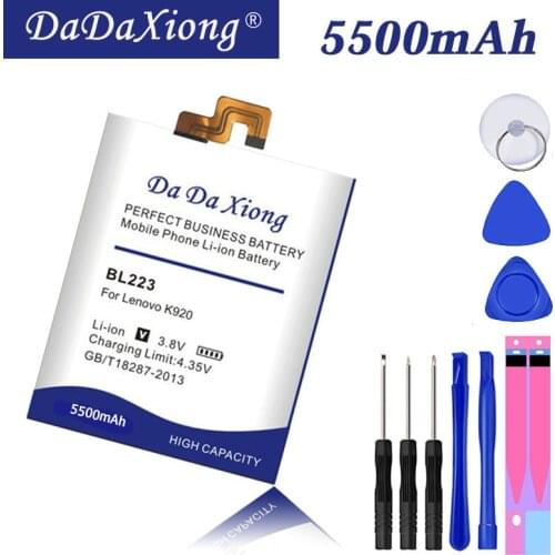DaDaXiong High Capacity 5500mAh BL 223 BL223 Battery For Lenovo Vibe Z2 Pro K920 K80 K80M K7 Phone Battery