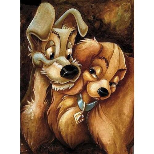 Li Loye Full Square / Round Drill 5D DIY Diamond Painting "Animal dog" 3D Embroidery Cross Stitch Home Decor Painting gift GH309