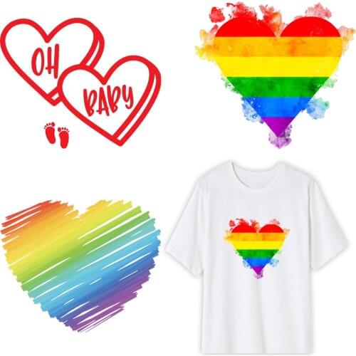 DIY Cartoon Love Heat Transfer Sticker For Vogue Girl Clothing Patch 1 Piece. T06