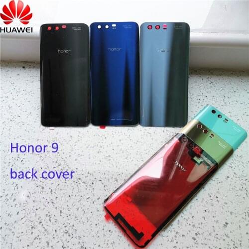 For Huawei Honor 9 Back Cover Original Glass Battery Rear Door Housing Case Panel For Huawei Honor9 Back Glass shell Replacement
