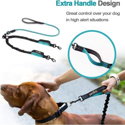 Double Dog Leash 360 ° Rotating Without Tangle 168cm Double Dog Walking & TRAINING Belt Comfort Anti-Reflective