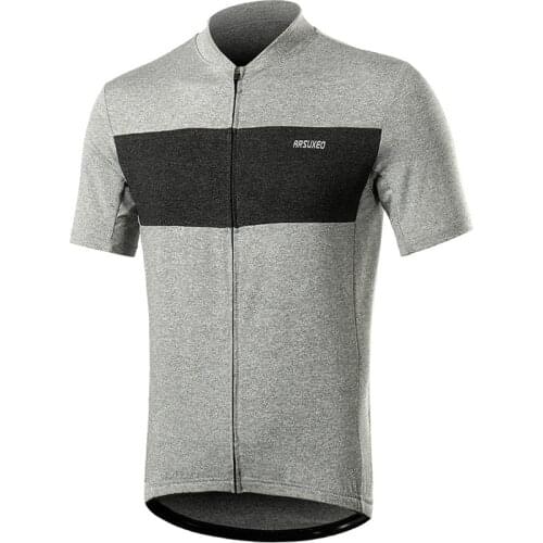 ARSUXEO Summer Mens Cycling Jersey Short Sleeve Breathable 2019 Pro Team Road Mountain Bike Bicycle Shirt MTB Downhill Jerseys