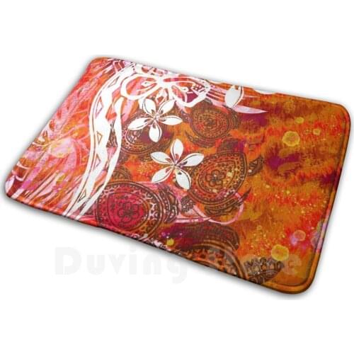Hawaiian - Samoan - Polynesian Lava Ocean Honu Tribal Soft Non-Slip Mat Rug 3319 Carpet Cushion Hawaiian Hawaiian Samoan