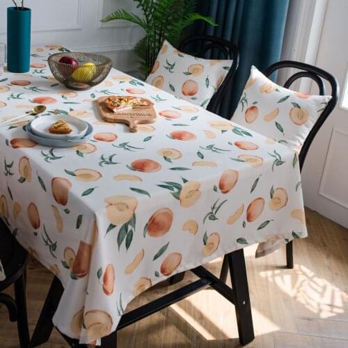 Art style print Table Cloth Cotton Linen Wrinkle Free Anti-Fading Tablecloths Washable Table Cover for Kitchen Dinning Party