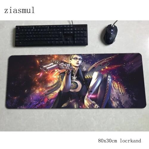 Bayonetta mouse pad 80x30cm mats best seller Computer mouse mat gaming accessories large mousepad keyboard games pc gamer
