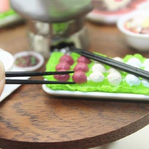 Mini Resin Long Chopsticks Simulation Kitchenware Model Toys 1/12 Dollhouse Miniature Accessories for Doll House Decor