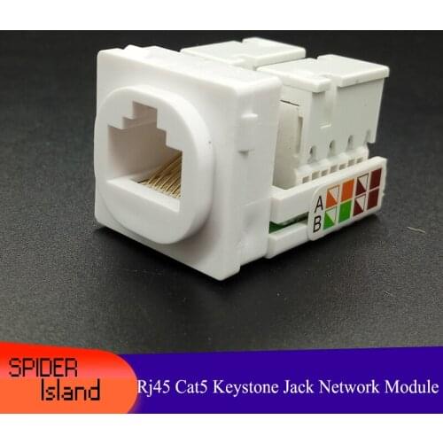 Module Computer Amp Type Round Head CATE5 keystone Jack RJ45 Connector Module Panel Network Cable RJ45 Module