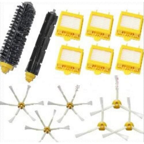 6 Hepa Filter +Flexible Beater Bristle Brush kit + 6 side brush kit for iRobot Roomba 700 Series 770 780 790 aspirador accessory