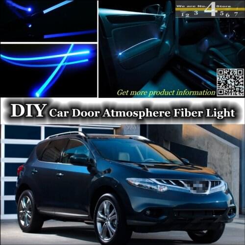 Interior Ambient Light Tuning Atmosphere Fiber Optic Band Lights For Nissan Murano Z51 Inside Door Panel illumination Refit