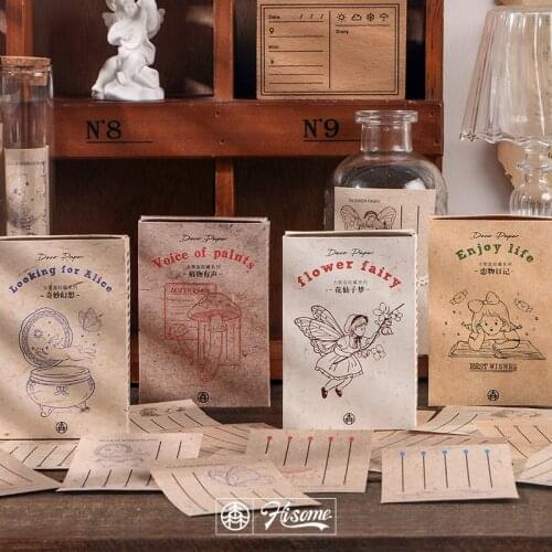 New vintage retro Matchbox Collection material paper memo pad diy Scrapbooking message note notepad pack retail