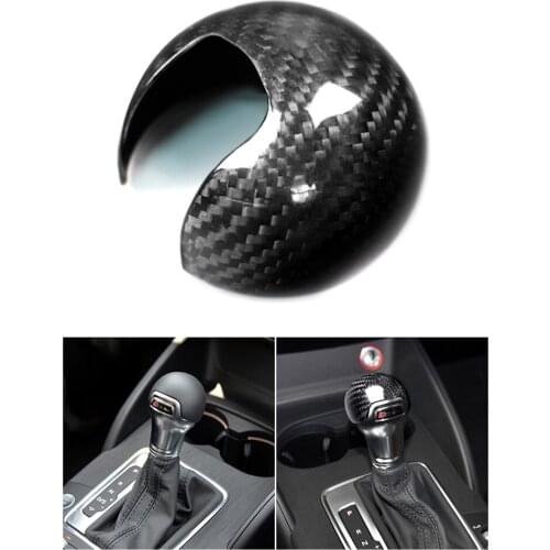 Carbon Fiber Gear Shift Knob Cover Level Head Sheath For Audi A3 S3 2012 - 2018