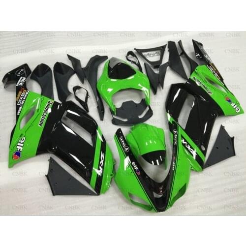 Fairing for Ninja Zx-6r 2008 for Kawasaki Zx6r Abs Fairing 07 Zx6r Fairings 2007 - 2008 Green Black