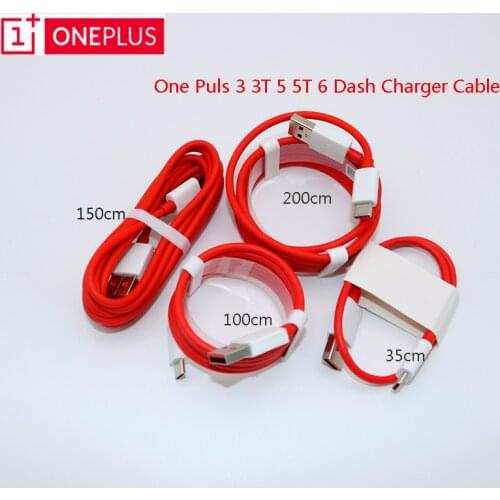 Original OnePlus 6 Dash Cable 5t 5 3t 3 35/100/200cm USB 3.1 Type C Quick Fast Charger Cable For One Plus Three Five T Six