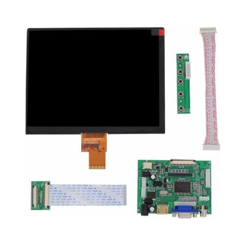 HDMI/VGA/AV Control Driver Board+8"inch HE080IA-01D 1024*768 high LCD Display For Lattepanda,Raspberry Pi Orange Pi