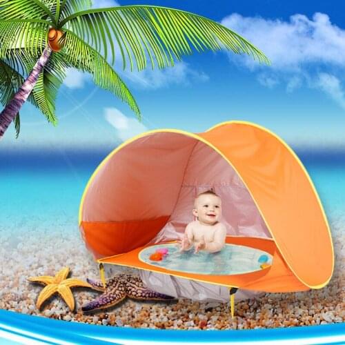 Portable Baby Beach Tent Shade Pool UV Protection Sun Shelter for Infant Outdoor Children Swimming Pool Game Play House Tent Toy