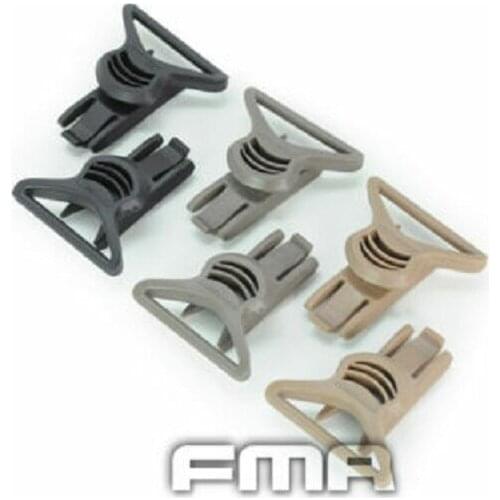FMA BK/DE/FG Goggle Strap 36mm Swivel Clips Wide Helmet Rail Mount Hunting