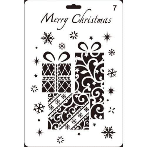 Christmas gift Layering Stencils for Diy scrapbook/photo album Decorative Embossing coloring,painting stencil,home decor