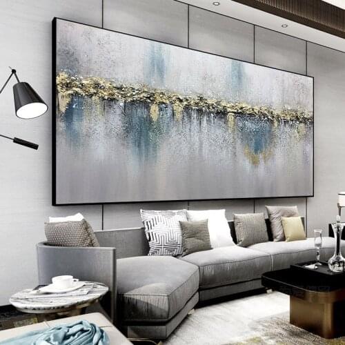 Modern Abstract Art Hand Painted Landscape Oil Painting On Canvas For Home Decoration