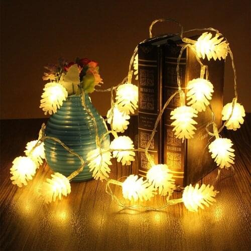 Pine Cones Led String Light for Home Garden Christmas Outdoor Decoration Wedding Party New Year Fairy Garland String Light
