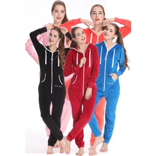Nordic Way Onsie Velutum One Piece Jumpsuit Velvet Adult Romper Unisex Women Playsuit