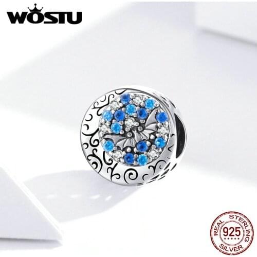 WOSTU 925 Sterling Silver Mysterious Bat Fits Bracelet 2020 New Necklace European DIY Bijoux Jewelry Accessorie Gift For Women