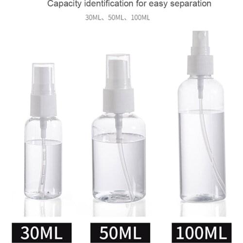 1Pcs Transparent Empty Spray Bottles 30ml/50ml/100ml Plastic Mini Refillable Container Empty Cosmetic Containers