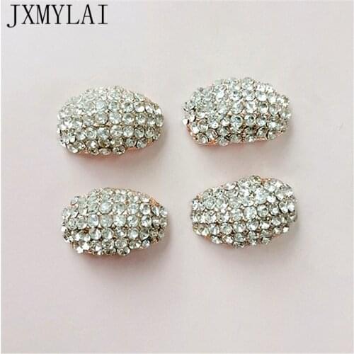 10 PCS 14mm*23mm Fashion Metal Alloy Crystal Rhinestone Connectors Charm Findings For Jewelry Making