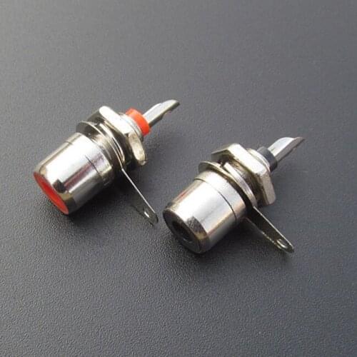 100PCS 2 color RCA Socket jack AV plug Panel Mount DIY free shipping