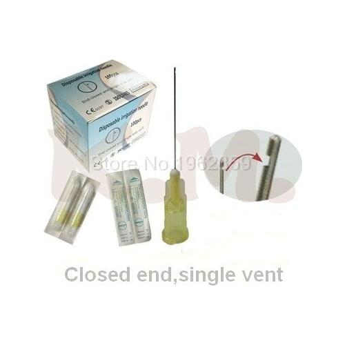 New Single Packing 100pcs 30GA Dental Endo Irrigation Needle Tip End-Closed Side Hole Endo Syringes