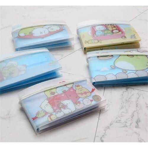 100pcs/lot Cute Portable PVC Mask Clips Disposable Face Mask Storage Case Container Foldable Recycling Mask Holder