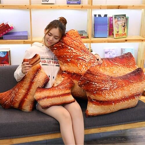 15-115cm Simulation of Streaky Pork Braised Pork In Brown Sauce Attractive ColorPillow Birthday Gift Lovers