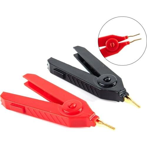 2pcs/set LCR-Plated Copper Alligator Clip Kelvin Four Clip Duckbill Clips