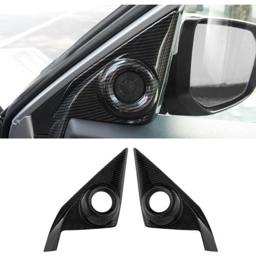 2PCS ABS Carbon Fiber Styling Trim Interior Speaker Window A Pillar Cover For 2016 2017 2018 2019 2020 10th Gen Honda Civic
