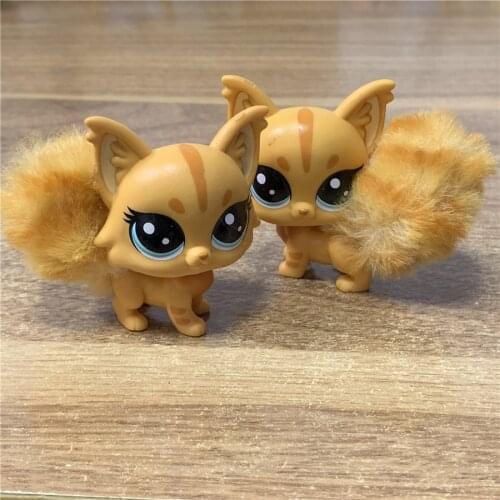 2Pcs Rare LPS Short Hair Cat Kitty Animal Little Pet Shop Toys Doll Loose Figures Birthday Gift
