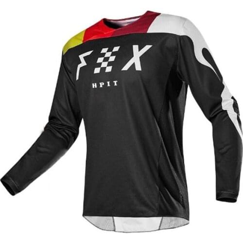 2021 Mens Downhill Jerseys HPIT FOX Mountain Bike MTB Shirts Offroad DH Motorcycle Jersey Motocross Sportwear Clothing Bike