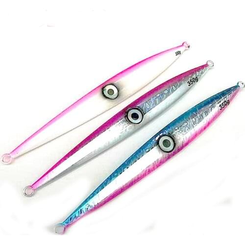 5PCS Deep sea Fishing Glow Jigging Quick sinking Jig Lure Jigbait spoon baits 350g
