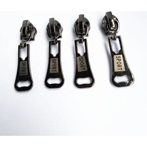 50pcs 5# gun black zipper head clothing home textile metal slider for 5# Nylon zipper